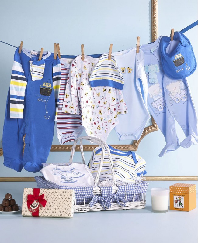 Baby Boy New-Born Bundle Gift Basket